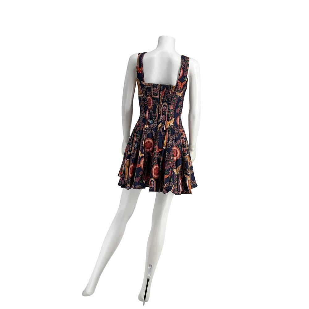 NWT Agua Bendita Kristen Mini Dress Floral Medallion Fit Flare Sundress - Picture 4 of 5